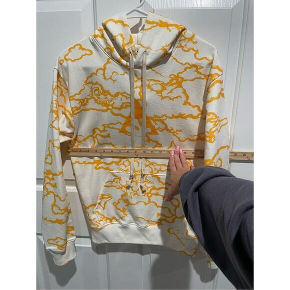 NWOT Wasted Collective Good Times Dragon Cloud Monster Yellow Hoodie SMALL USA - Picture 7 of 11